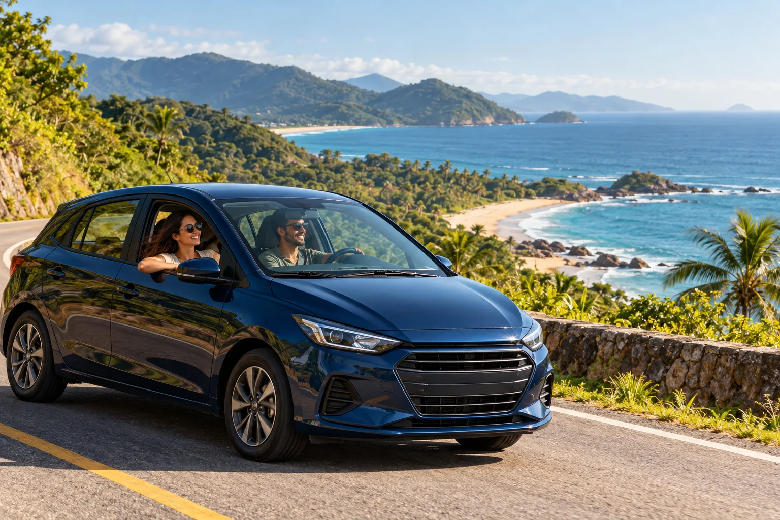 Carro alugado para explorar os arredores de Maceió